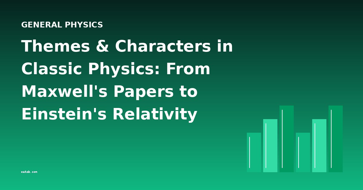 Themes & Characters in Classic Physics: From Maxwell's Papers to Einstein's Relativity