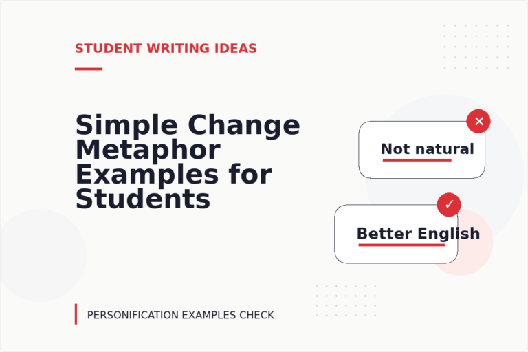Simple Change Metaphor Examples for Students