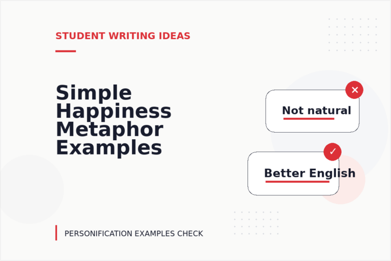Simple Happiness Metaphor Examples for Students